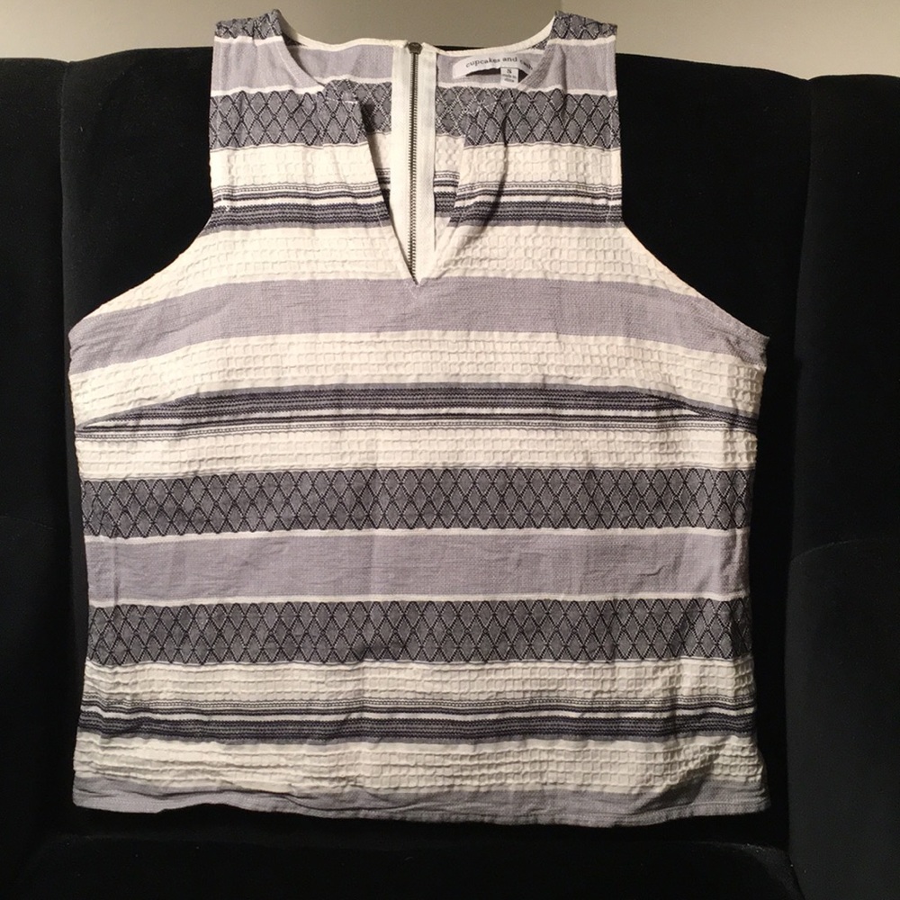 Cupcakes and cashmere blue tank
